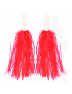 Pompones de animadora de plástico, deporte, complemento de disfraz, carnaval, halloween, cosplay, fiesta, baile, adulto, 34 cm,