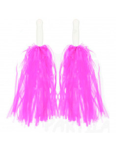 Pompones para animadora, plástico, deporte, complemento de disfraz, carnaval, halloween, cosplay, fiesta, baile, adulto, 34 cm,