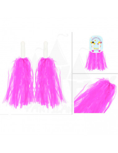 Pompones para animadora, plástico, deporte, complemento de disfraz, carnaval, halloween, cosplay, fiesta, baile, adulto, 34 cm,