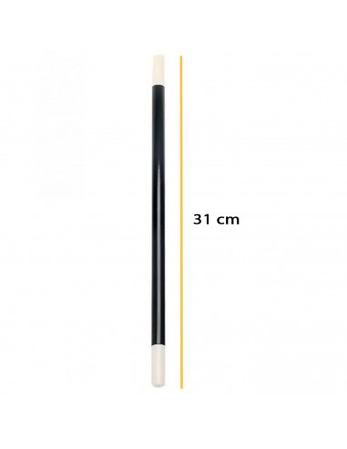 Varita de mago, accesorio para disfraz de hechicero, carnaval, halloween, magia, fiestas, cumpleaños, negro y blanco, 31 cm