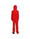 Disfraz de atracador infantil con capucha, fibra sintética, mono rojo vigilante, carnaval, halloween, cosplay, fiesta, niños ado