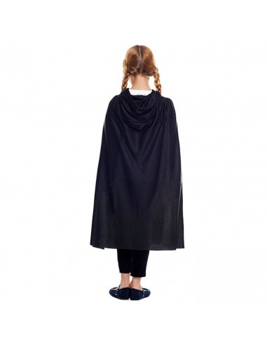 Tradineur - Capa infantil de punto con capucha, accesorio disfraz de vampiro, superhéroe, carnaval, halloween, cosplay, fiestas,