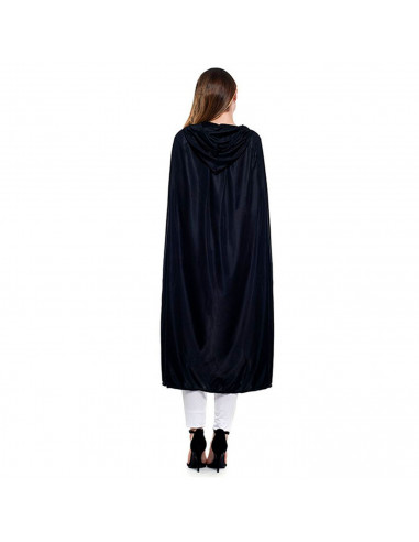 Tradineur - Capa de tela con capucha, accesorio disfraz de vampiro, superhéroe, carnaval, halloween, cosplay, fiestas, adulto un