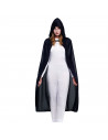 Tradineur - Capa de tela con capucha, accesorio disfraz de vampiro, superhéroe, carnaval, halloween, cosplay, fiestas, adulto un