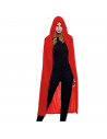 Capa con capucha de terciopelo, accesorio disfraz de vampiro, superhéroe, carnaval, halloween, cosplay, fiestas, adulto unisex,