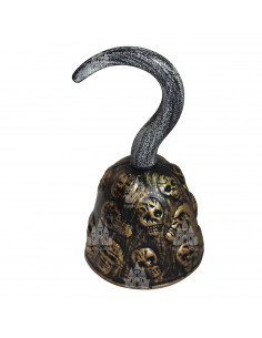 Garfio pirata de plástico con calaveras, accesorio para disfraz de corsario, carnaval, halloween, fiestas, cosplay, cumpleaños,