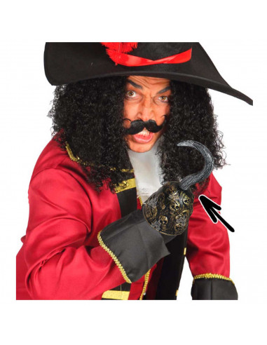 Garfio pirata de plástico con calaveras, accesorio para disfraz de corsario, carnaval, halloween, fiestas, cosplay, cumpleaños,