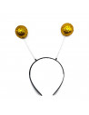 Tradineur - Diadema infantil con antenas y bolas amarillas, accesorios para disfraz de abeja, carnaval, halloween, cosplay, fies