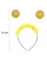 Tradineur - Diadema infantil con antenas y bolas amarillas, accesorios para disfraz de abeja, carnaval, halloween, cosplay, fies