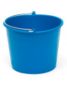 Pamex - Cubo engomado de plástico reciclado con asa metálica, recipiente multiusos, limpieza, jardinería, color azul, 6 litros,