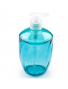 Tradineur - Dosificador de jabón para baño 16,5 x 9 cm. Dispensador de jabón líquido de plástico para manos, rellenable, para co