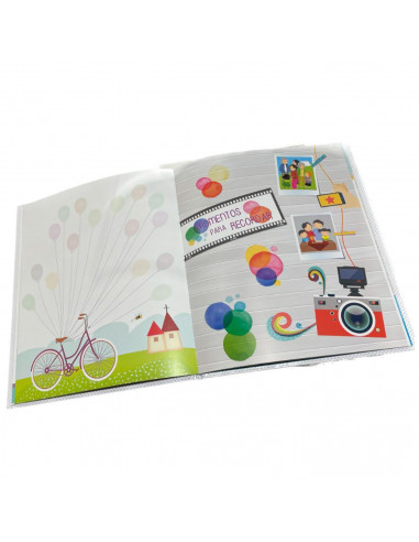 Tradineur - Libro de Primera Comunión con tampón de huellas, tapa dura, 44 páginas, incluye espacios para fotos, dedicatorias, d