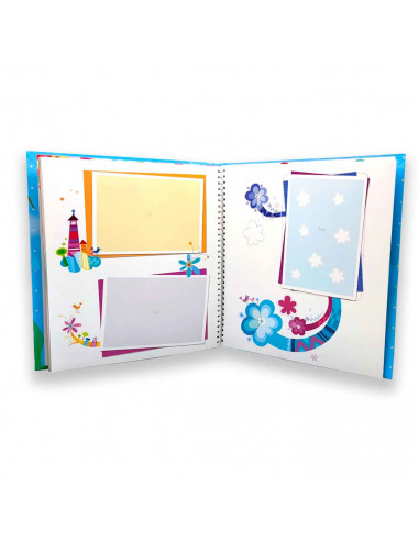 Tradineur - Libro de Primera Comunión con tampón de huellas, tapa dura, 44 páginas, incluye espacios para fotos, dedicatorias, d