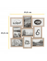 Multimarco de madera, 9 fotos, marco múltiple para fotografías de 14 x 9 cm, portafotos, decoración del hogar, paisajes, recuerd