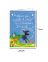 Postal de buena suerte para la primera comunion para los niños. Carta, comunicado, tarjeta, carta, correspondencia. 35 x 24 x 0,
