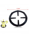 Tradineur - Soporte para cafeteras de hierro para cocina de gas, hornillos de camping, reductor universal, quemador, resistente