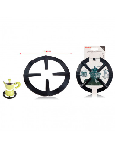 Tradineur - Soporte para cafeteras de hierro para cocina de gas, hornillos de camping, reductor universal, quemador, resistente