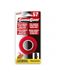 Gomagom - Cinta adhesiva doble cara extra fuerte fácil y segura, perfecto para madera paredes vidrio y metal, fijación extra fue