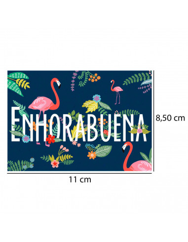 Postal "Enhorabuena" para regalar a tus seres queridos en cumpleaños u otras celebraciones. 14 x 20 x 0,2 cm