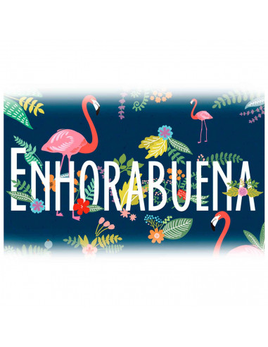 Postal "Enhorabuena" para regalar a tus seres queridos en cumpleaños u otras celebraciones. 14 x 20 x 0,2 cm