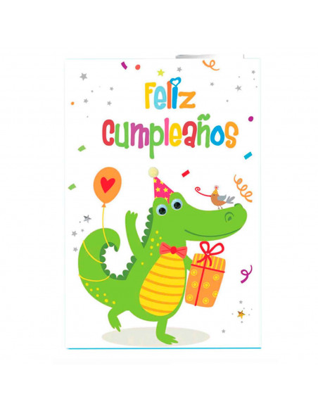 Postal de "Feliz cumpleaños" para regalar a tus seres querido en cumpleaños u otras celebraciones. 20 x 14 x 0,2 cm