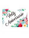 Postal de "Feliz aniversario" para aniversarios de parejas. Novios, san valentin, pareja,compromiso. 14 x 20 x 0,2 cm