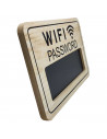 Tradineur - Cartel de madera para colgar para contraseña wifi, pizarra, placa, letrero, recepción, tiendas, negocios, casas, 19,