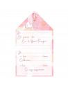 Cartas de invitaciones a la comunión de chicas, 10 Unidades. Primera comunion, iglesia, niñas, familia. 8 x 13,5 x 1 cm