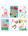 Postal de cumpleaños personalizables surtidos de gran variedad de diseños únicos y originales. Celebraciones, familia, amigos. 2