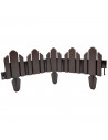 Tradineur - Valla de plástico decorativa de jardín - Borde para cespéd, plantas, flores, decoración de exterior - N.º 1 - 25 x 6