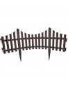 Tradineur - Valla de plástico decorativa de jardín - Borde para cespéd, plantas, flores, decoración de exterior - N.º 5 - 32,5 x