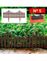 Tradineur - Valla de plástico decorativa de jardín - Borde para cespéd, plantas, flores, decoración de exterior - N.º 5 - 32,5 x