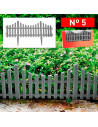 Tradineur - Valla de plástico decorativa de jardín - Borde para cespéd, plantas, flores, decoración de exterior - N.º 5 - 32,5 x