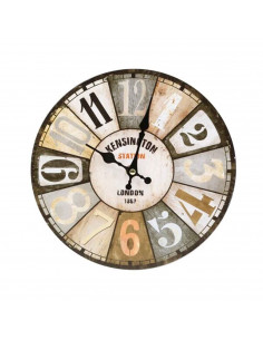 Reloj en madera con números redondo, diseño clásico, funcionamiento a pilas, decoración del hogar, cocina, salón, dormitorio, 25