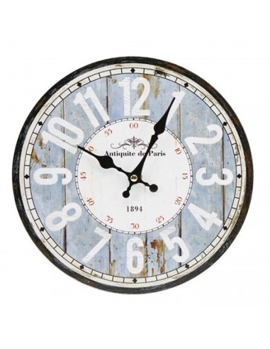 Reloj en madera con números redondo, diseño clásico, funcionamiento a pilas, decoración del hogar, cocina, salón, dormitorio, 25