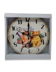 Reloj de madera con números redondo, diseño clásico, funcionamiento a pilas, decoración del hogar, cocina, salón, dormitorio, 25