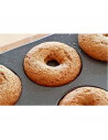 LifeStyle - Molde para donuts con 6 cavidades, acero antiadherente, bandeja para hornear rosquillas, repostería, postres, 26,3 x