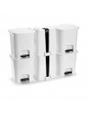 Cubo de baño de plastico incluye pedal para tapa perfecto para el hogar, casa, trabajo, habitacion, etc. Color Blanco. 25,5 x 24