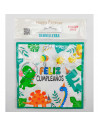 Pack de 12 servilletas infantiles de papel decoradas, feliz cumpleaños, dinosaurios, verde, niños, fiestas, celebraciones, 33 x
