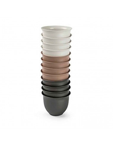 Tradineur - Maceta de plástico, modelo apolo, color surtido, macetero para jardín exterior, terraza, balcón e interior del hogar