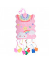 Piñata arco iris de cartón, feliz cumpleaños, para rellenar con golosinas, chuches, niños, decoración infantil para fiestas (Ros