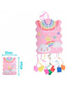Piñata arco iris de cartón, feliz cumpleaños, para rellenar con golosinas, chuches, niños, decoración infantil para fiestas (Ros