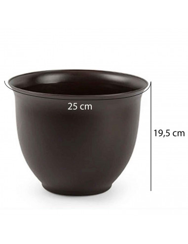 Tradineur - Maceta de plástico, modelo apolo, color surtido, macetero para jardín exterior, terraza, balcón e interior del hogar