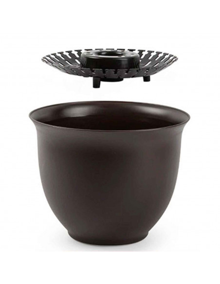 Tradineur - Maceta de plástico, modelo apolo, color surtido, macetero para jardín exterior, terraza, balcón e interior del hogar