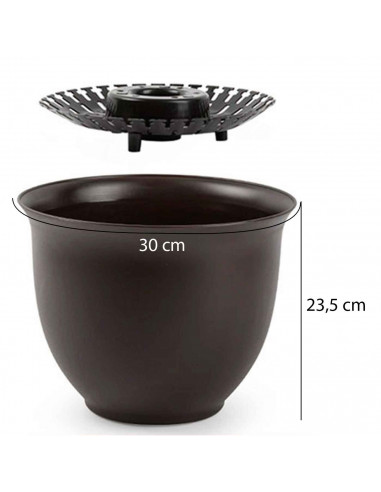 Tradineur - Maceta de plástico, modelo apolo, color surtido, macetero para jardín exterior, terraza, balcón e interior del hogar