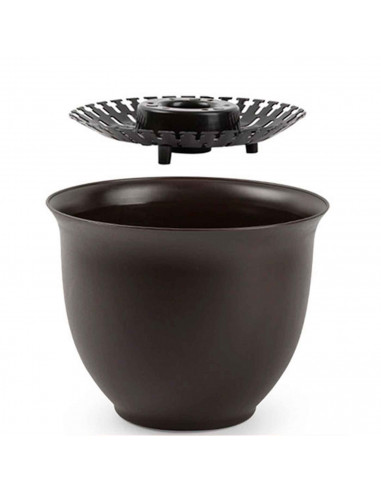 Tradineur - Maceta de plástico, modelo apolo, color surtido, macetero para jardín exterior, terraza, balcón interior del hogar.