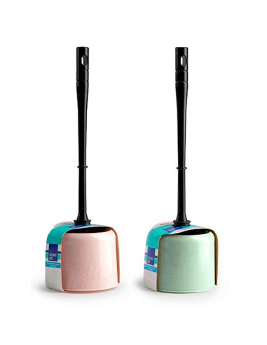 Escobillero completo plástico. Recipiente y escobilla para baño para hogar o trabajo. Limpiador especial para baño. color surtid