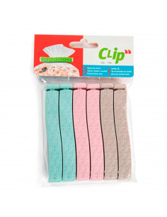Pinzas para bolsas de colores surtidos, ideal para cerrar bolsas con comida sobrante. Cocina, hogar, familia, trabajo. 2 x 11,5