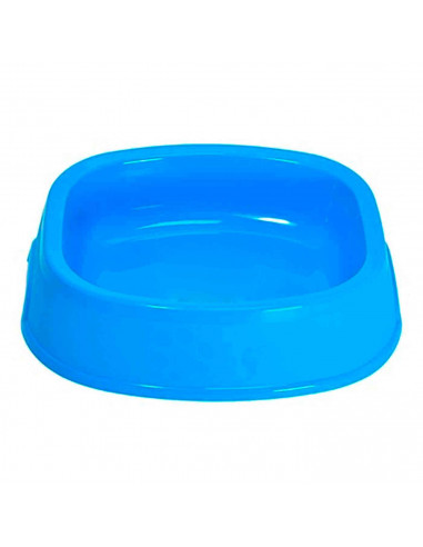 Comedero bebedero cuadrado para las mascotas del hogar, plato,bandeja, perro, gato. Capacidad de 1,3 L Color surtido. 6,5 x 26 x