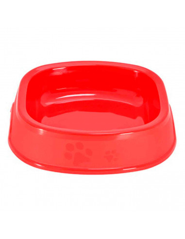 Comedero bebedero cuadrado para las mascotas del hogar, plato,bandeja, perro, gato. Capacidad de 1,3 L Color surtido. 6,5 x 26 x
